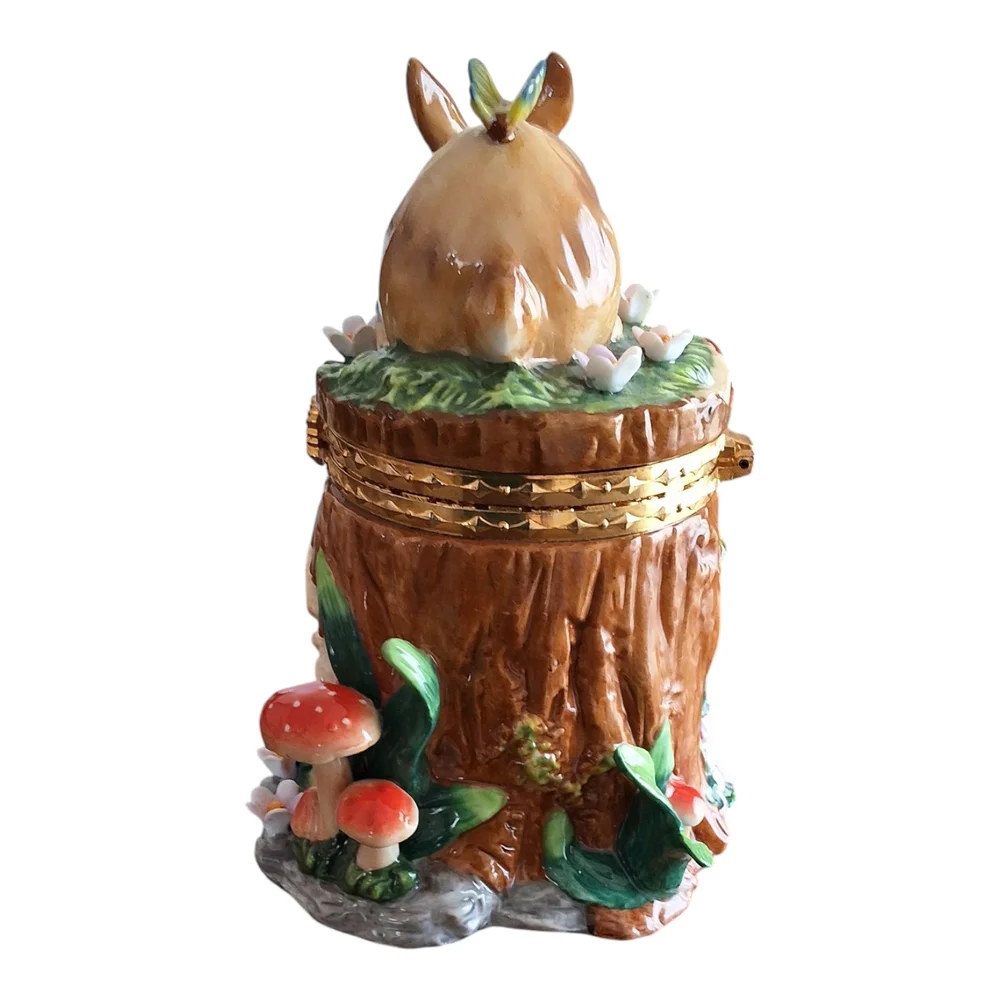 Charming Rabbit and Bird Trinket Box - Picture 2 of 8